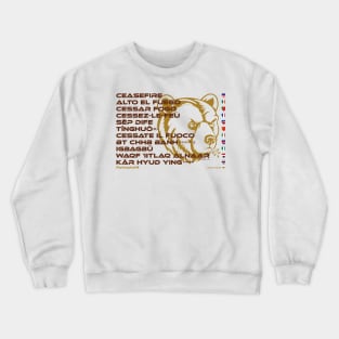 CEASEFIRE: Say ¿Qué? Top Spoken (Rhode Island) Crewneck Sweatshirt